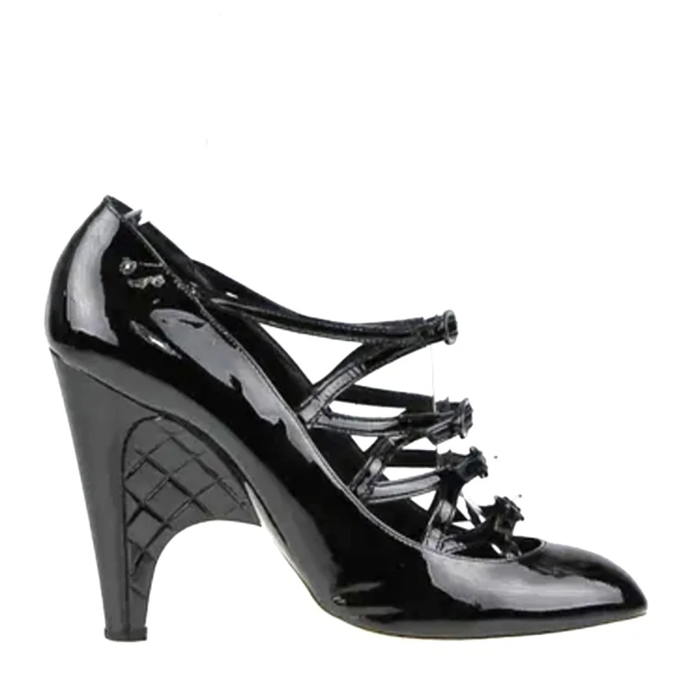 CHANEL quilted Mary Jane leather heels vintage 2007 collection